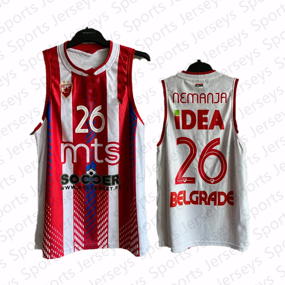 2024 New Arrivals Serbia Basketball Jerseys Partizan Belgrade Basketball Summer Basketball Sports Vest Fans Special Jersey Kit