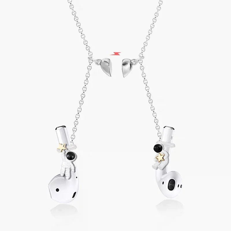 For   Pro Air Pods 3 2 1 Anti-Lost Chains Creative Astronaut Lanyard Pendant Earbuds Bluetooth Headset Ornaments