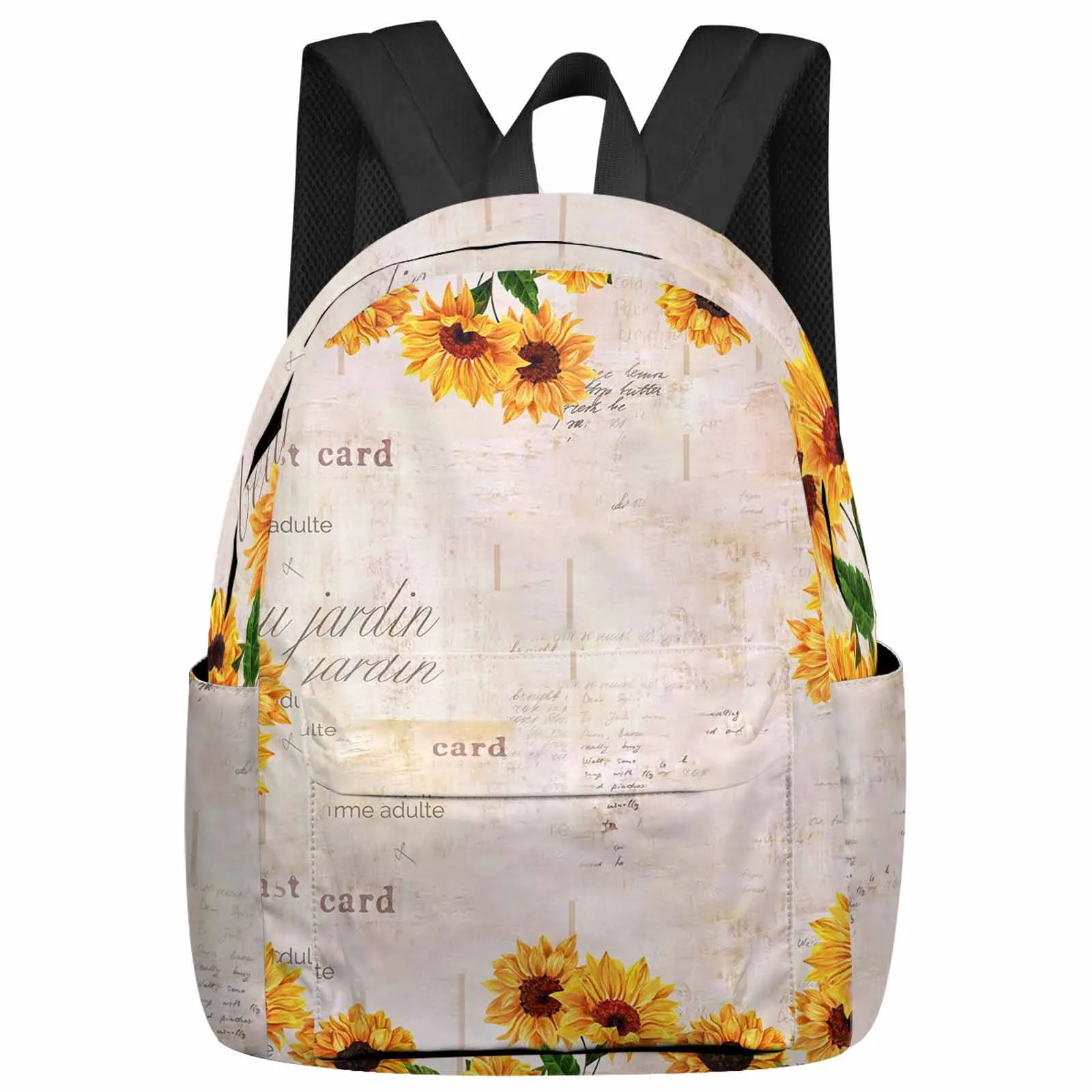 Farm Retro Flower Sunflower Feminina Backpacks Teenagers Student School Bags Laptop Backpack Men Women Female Travel Mochila