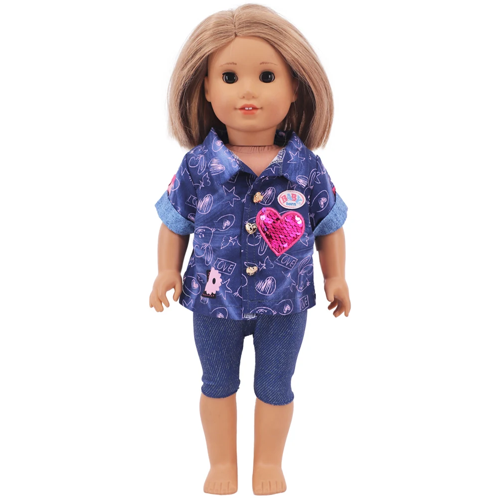 Doll Clothes&Dress&Bodysuit Fit 43Cm Reborn Baby&18Inch American Doll,Girl Toys Gift,Generation Baby Clothes Accessories