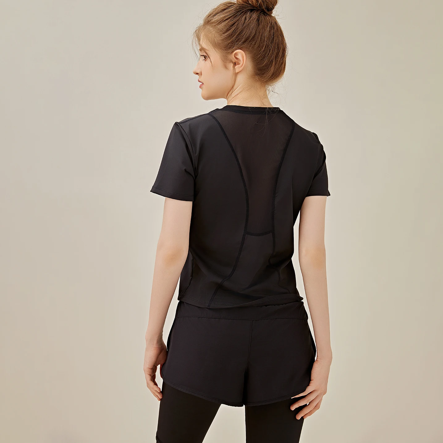 Magliette atletiche da donna, Top a maniche corte ad asciugatura rapida con retro in rete, camicia da Yoga da corsa traspirante per lo Sport e il