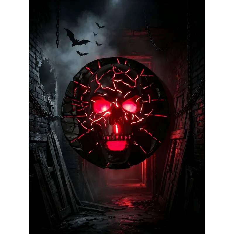 Technology Glow Skull Wall Lamp Bar Nightclub E-sports Secret Room Escape Decorative Lights Halloween Decorations