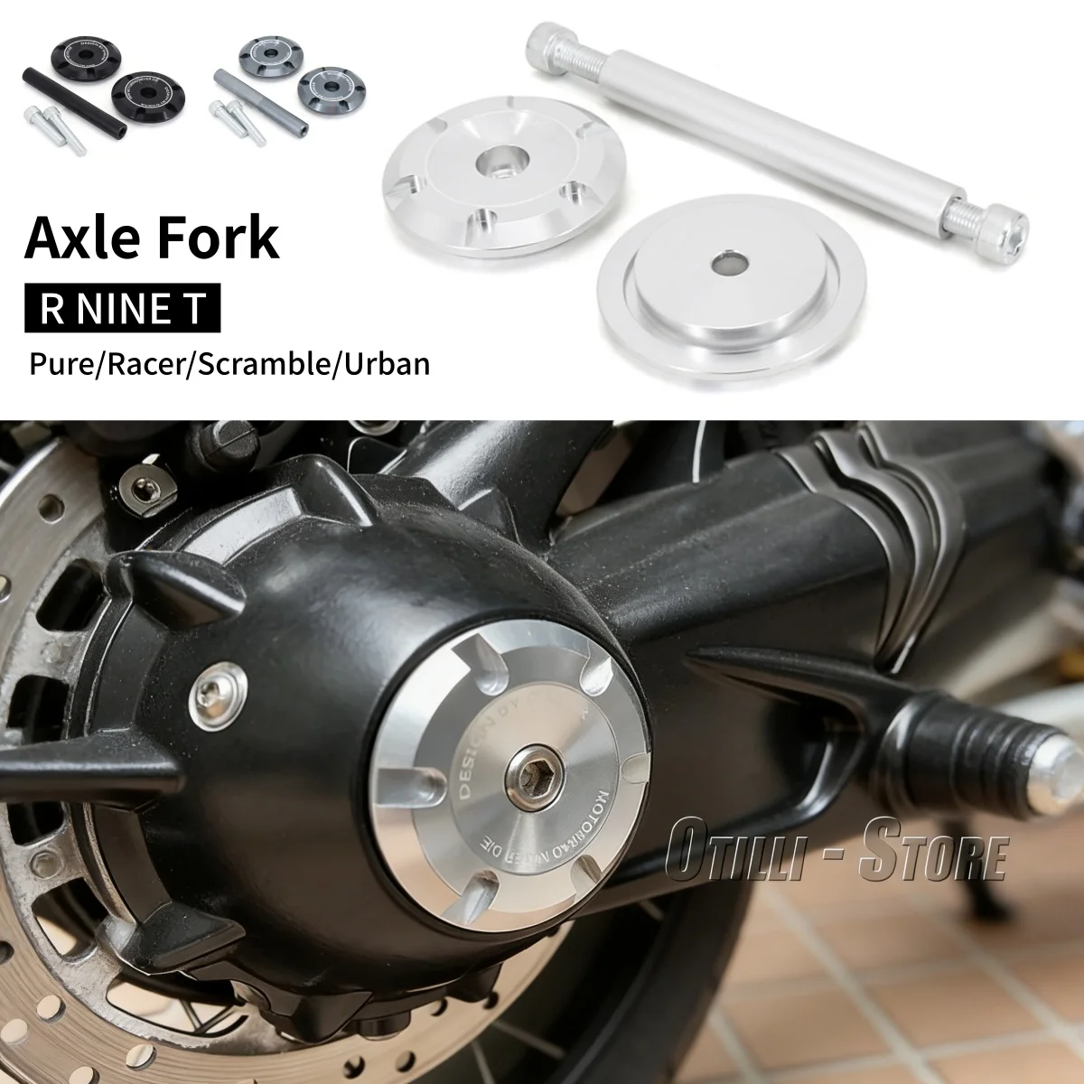 

Rear Axle Fork Sliders Moto Frame Crash Protector Wheel Hub Anti-Collision Pad For BMW R NINE T Scramble RNINET Pure Urban Racer