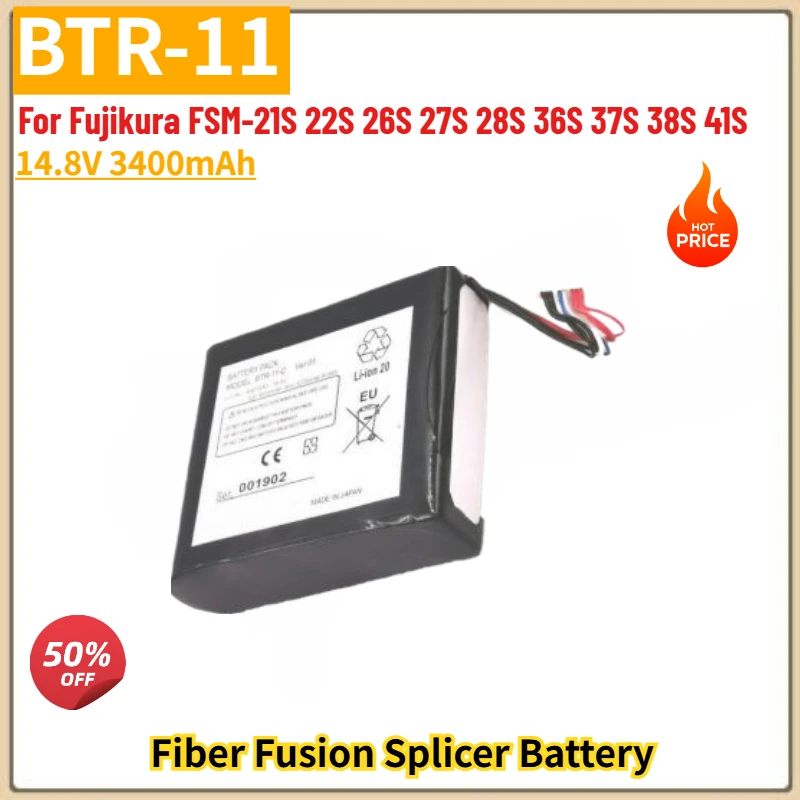 

Brand New High Quality BTR-11 Fiber Fusion Splicer Battery 14.8V 3400mAh for Fujikura FSM-21S 22S 26S 27S 28S 36S 37S 38S 41S