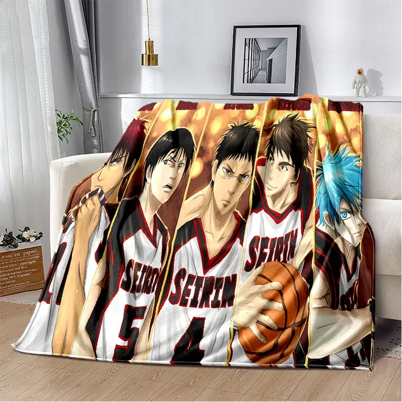 Anime Kuroko's Basketball Cartoon Blanket,Soft Throw Blanket for Home Bedroom Bed Sofa Picnic Travel Office Cover Blanket Kids