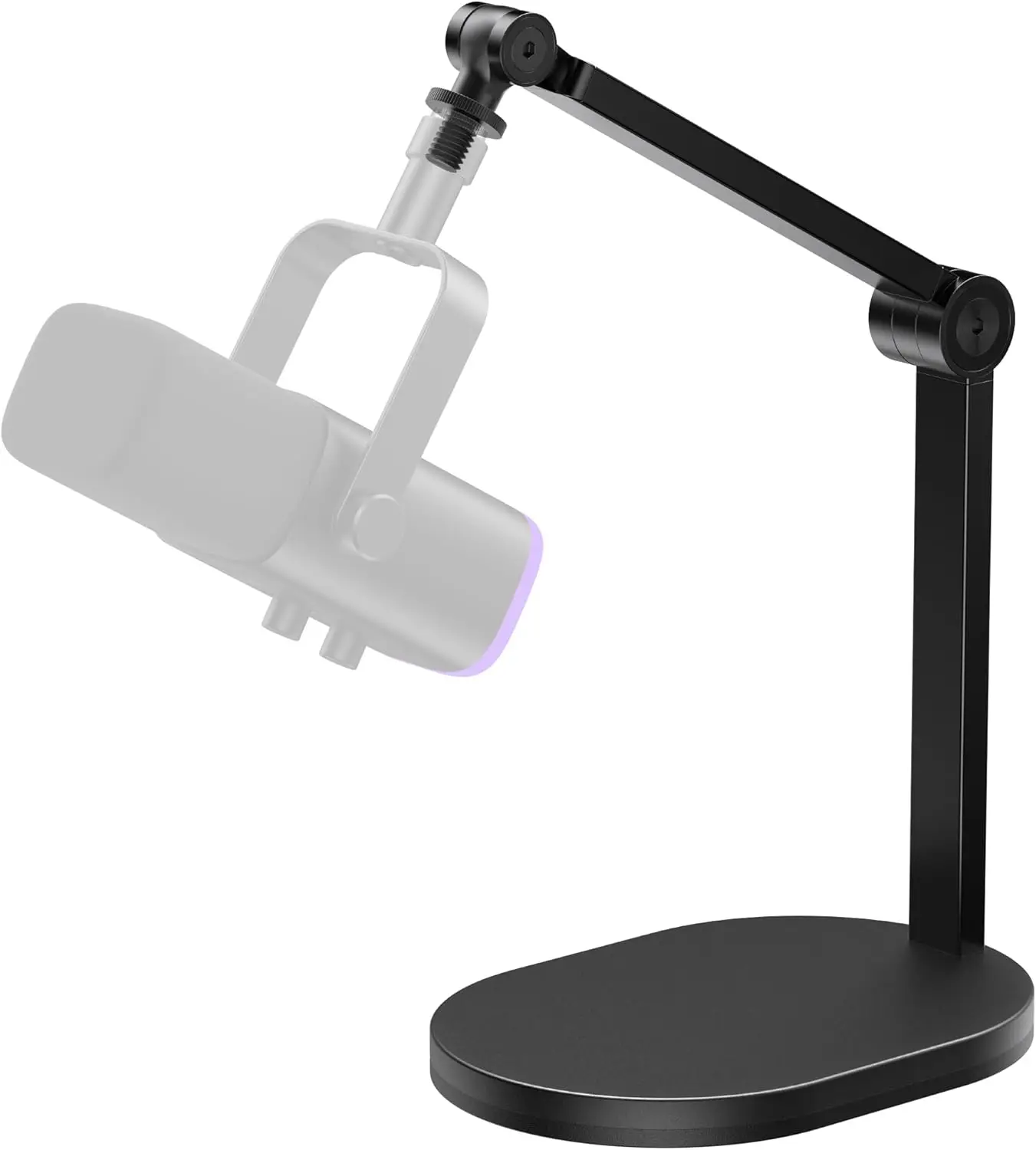 

Studio Mic Stand, Pack of 2, Max Load 2.64 lb, Desk Mount for Microphones and Webcams, Black