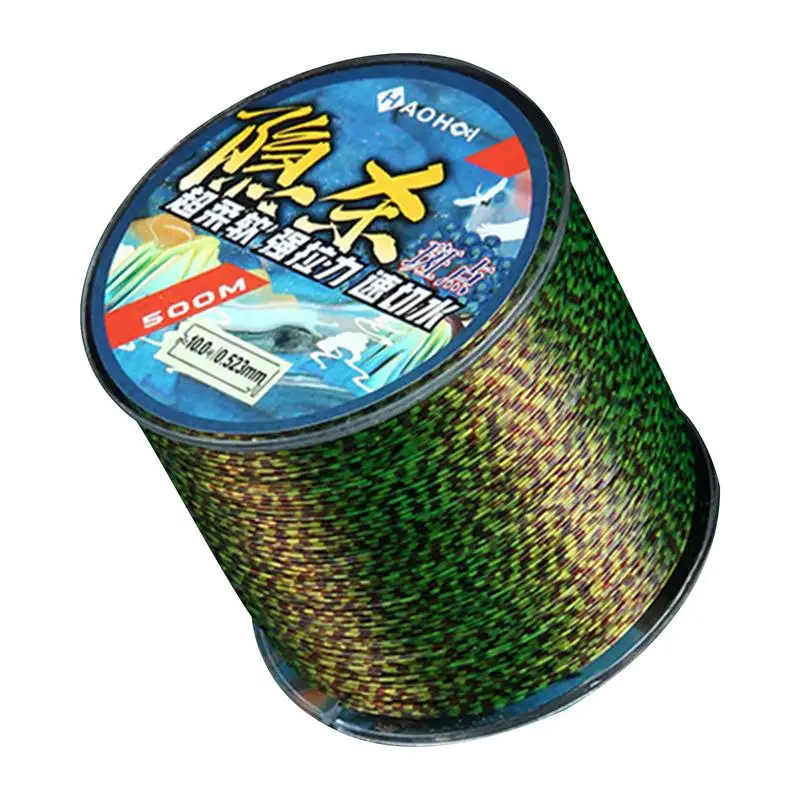 Monofilament Fishing Thread Camouflage Monofilament Invisible Nylon Lines Fast Sinking 500-Meter Nylon Thread For Craft Projects