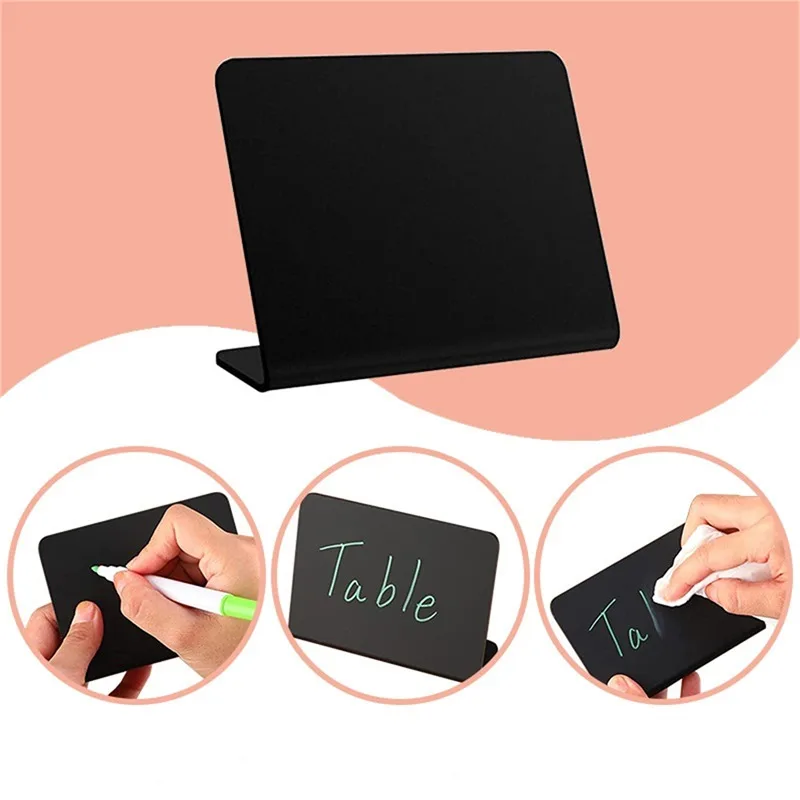 Black Board Chalk Small Blackboard Chalkboard Tags Table Menu for Kitchen Desk Decor Sign Erasable Whiteboard