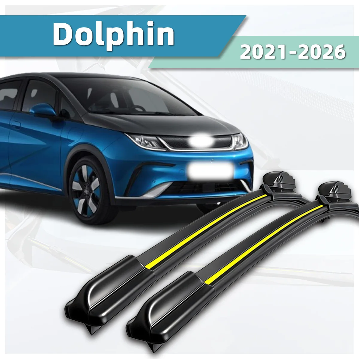 2 Stück Scheibenwischer für die Frontscheibe, geeignet für BYD Dolphin (2021-2026), hochauflösende, stabile, bidirektionale Wischerblätter