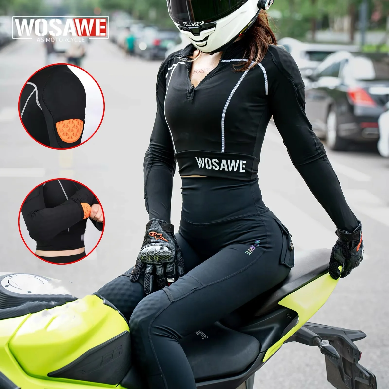 

WOSAWE Women's Motorcycle Jacket Summer Mesh Edition Lightweight Ventilated Jacket Motocross Riding Moto Clothing
