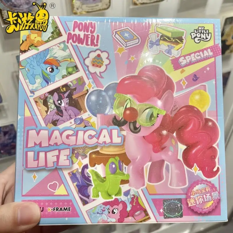 

KAYOU оригинальная мини-сцена My Little Pony Vol.1 Magic Home Pinkie Pie Радуга Dash украшение слепая коробка редкие праздничные подарки