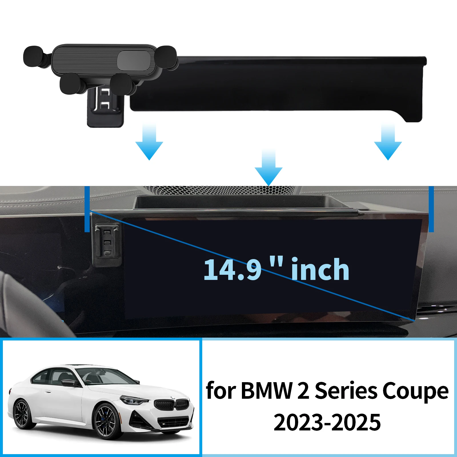 Car Mobile Phone Holder for BMW 2 Series 2024 2025 Gran Coupe M220 M230 M240 GPS Bracket Navigation Stand Auto Accessories