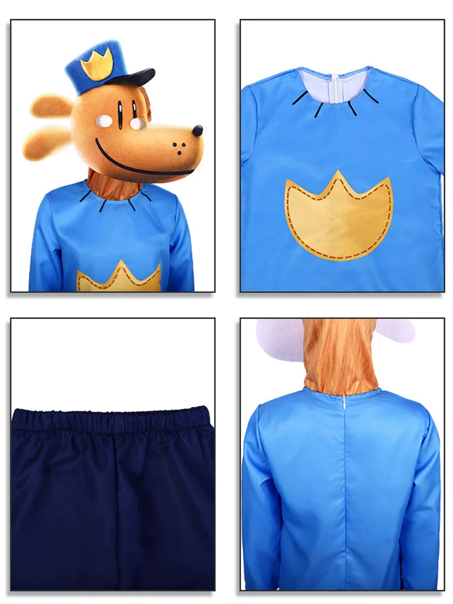 ใหม่ Anime Dog Man คอสเพลย์เครื่องแต่งกายฮาโลวีน Carnival Pitti แมวนักสืบสุนัขเด็กเสื้อผ้าของขวัญการ์ตูนเครื่องแต่งกาย