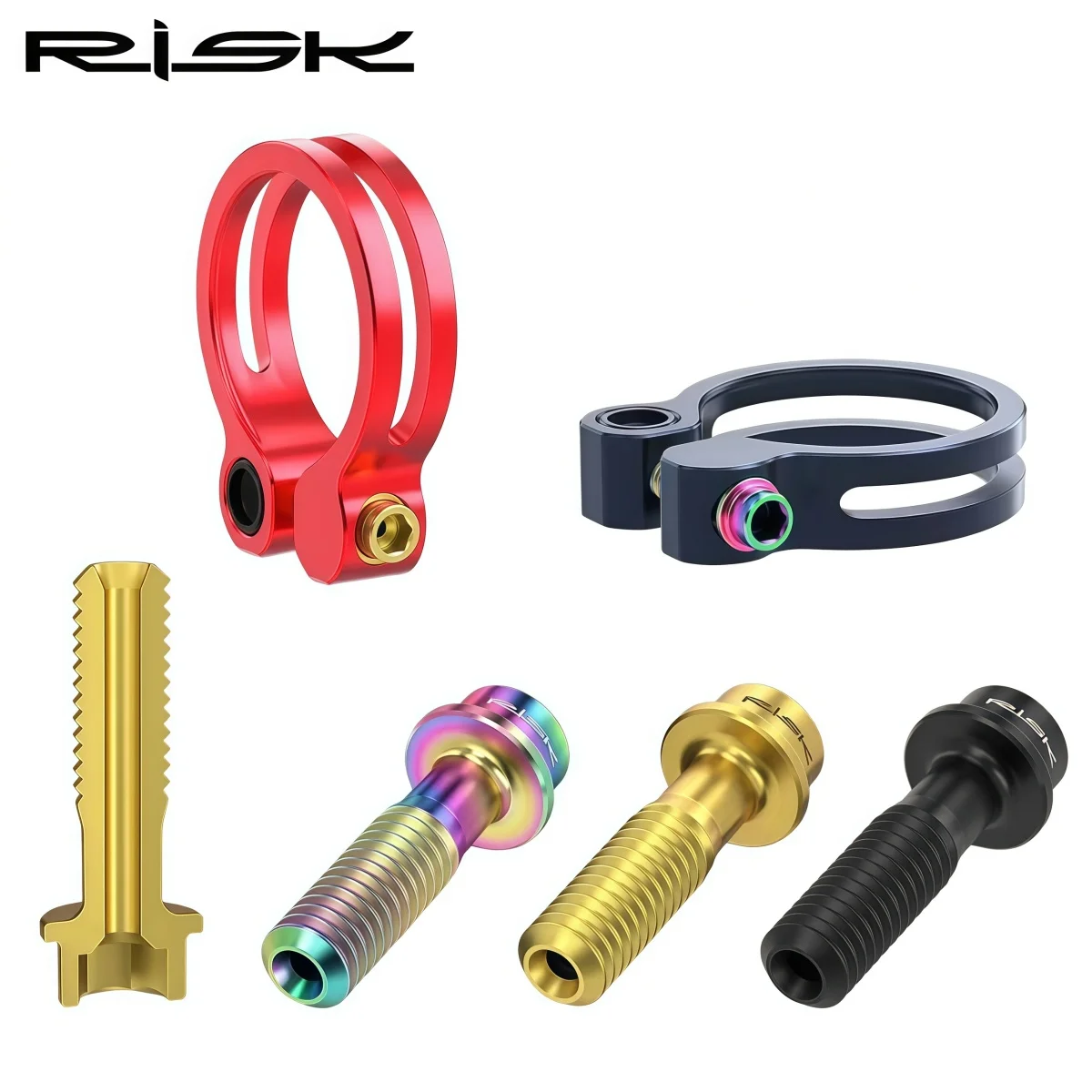 

RISK M5x18mm Titanium Bike Brake Lever Fixing Bolts For SHIMANO XT M8000 – Compatible With Seatpost Clamp & Stem – 2 Piece