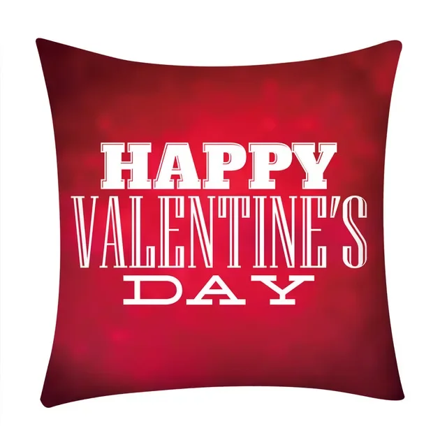 Red Pillow Cover Valentine's Day Decoration Polyester Cushion Cover Lovers Home Hotel Decoration Printed Pillow Cover 45 * 45cm.