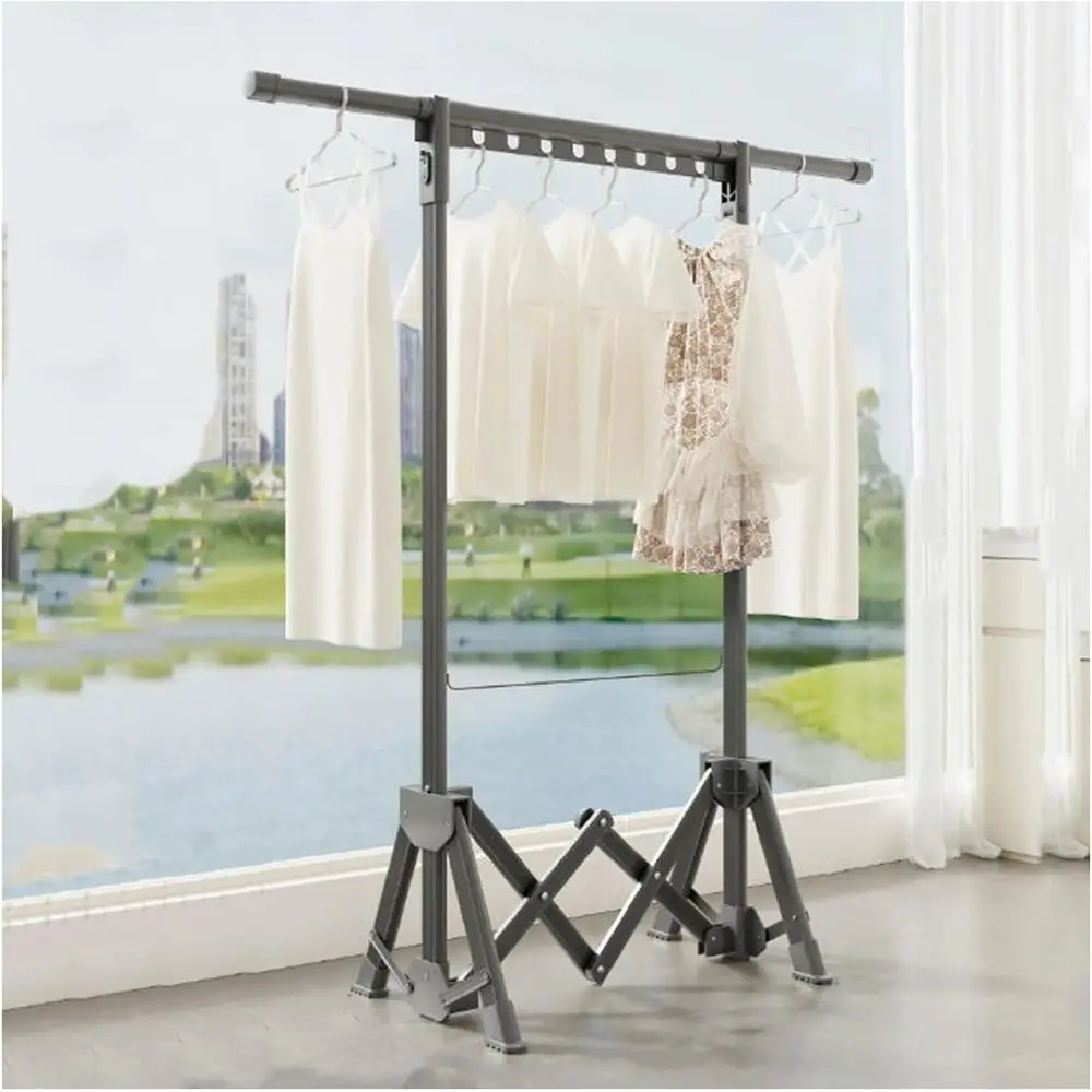 

Складная портативная сушилка для белья, регулируемая 60-99 см, 8 вентиляционных отверстий, грузоподъемность 100 кг, подходит для использования в помещении и на улице