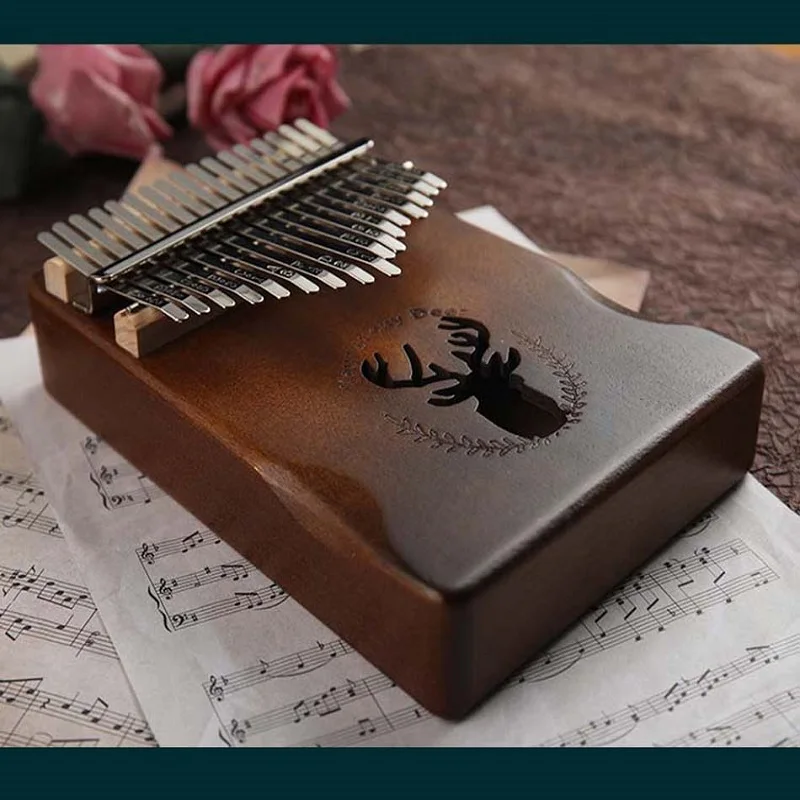 Professional 17 Keys Thumb Piano Kalimba,Body Musical Instruments With Accessories For Adults Kids ,Creative Music Box For Gifts