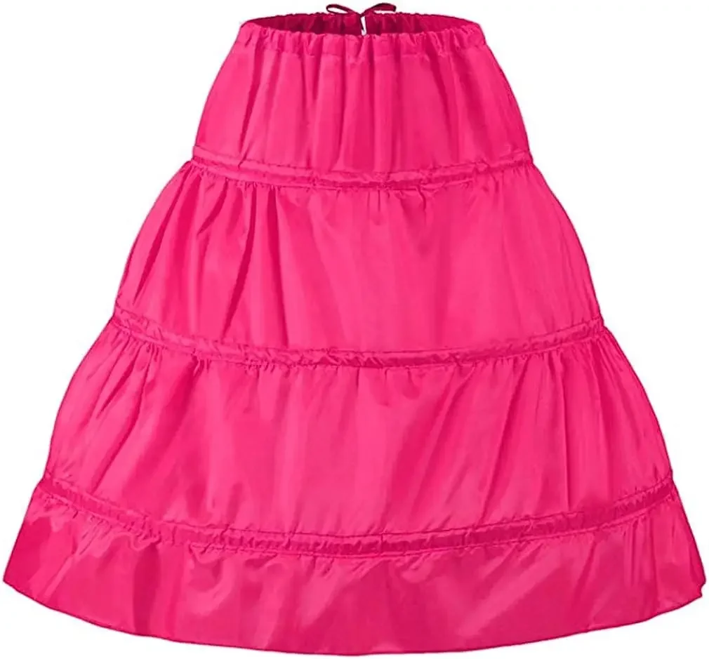 Kids 3 Hoops Tutu Skirt Petticoat Skirt for Flower Girl Dresses Underskirt Crinoline