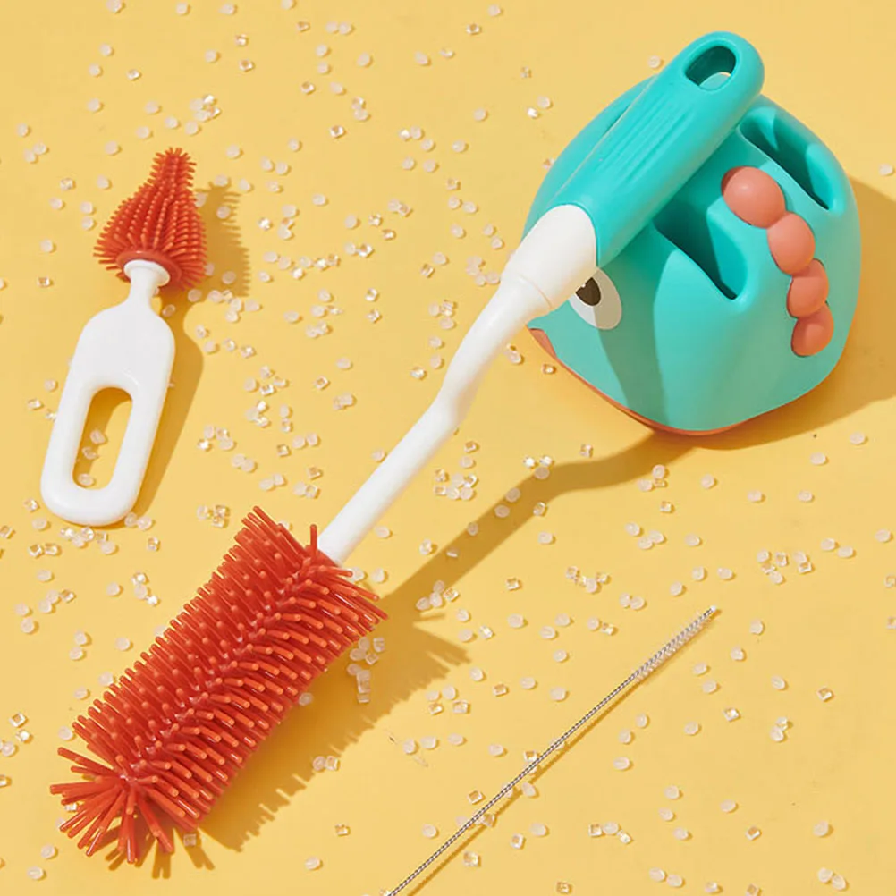 

Portable Baby Bottle Cleaning Brush Set Straw Cups Long Cleaner St Milk Water Safe Practical Storage Tail Hook Design