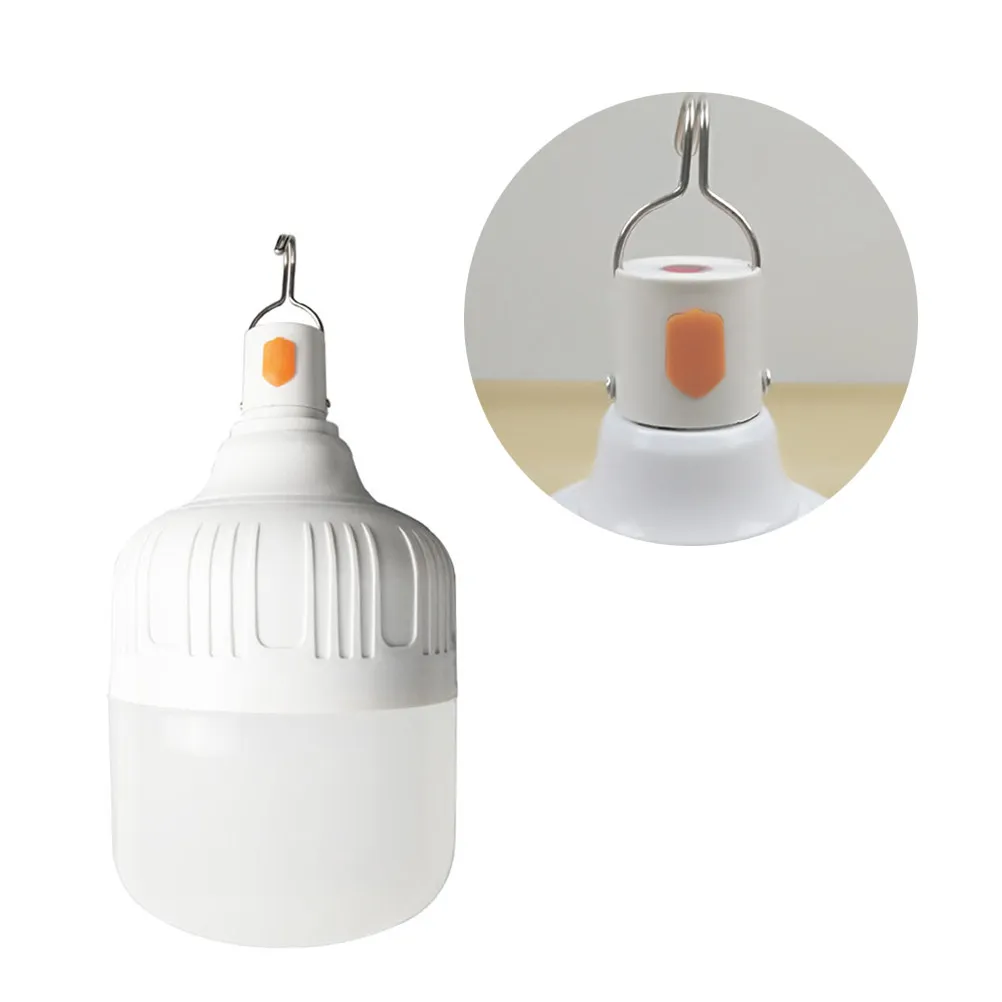 USB Rechargeable Portable Lantern with Stainless Steel Hook – High Brightness, Low Power for Camping, Hiking