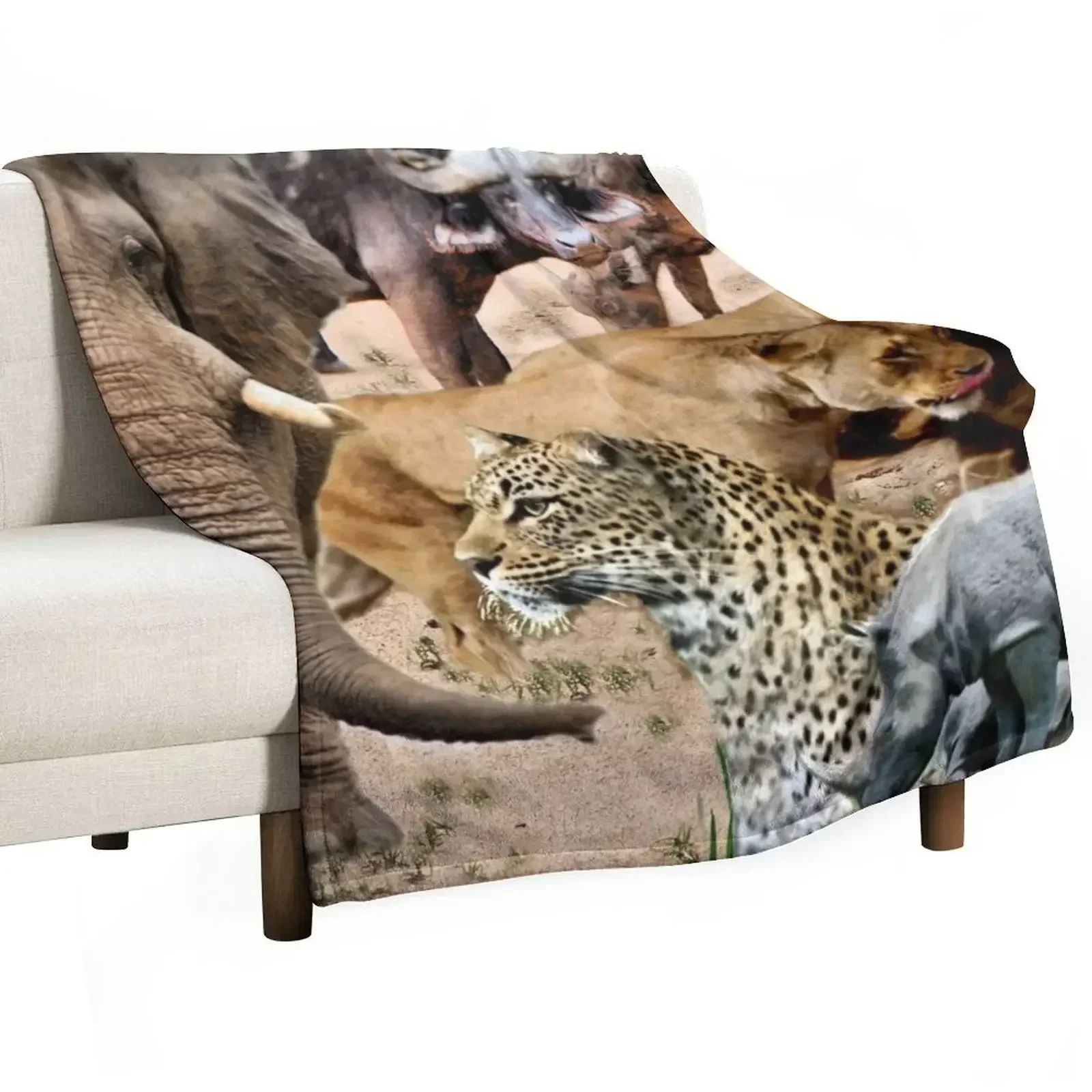 AFRICA'S BIG 5 - DIE GROOT 5 Throw Blanket Heavy Blankets For Sofas Warm Blankets