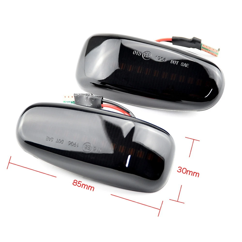 مصباح إشارة جانبية ديناميكية ليد للسيارة ، ضوء أسود ، مصباح تشغيل لمرسيدس بنز W210 ، W202 ، W208 ، R170 ، فيتو W638