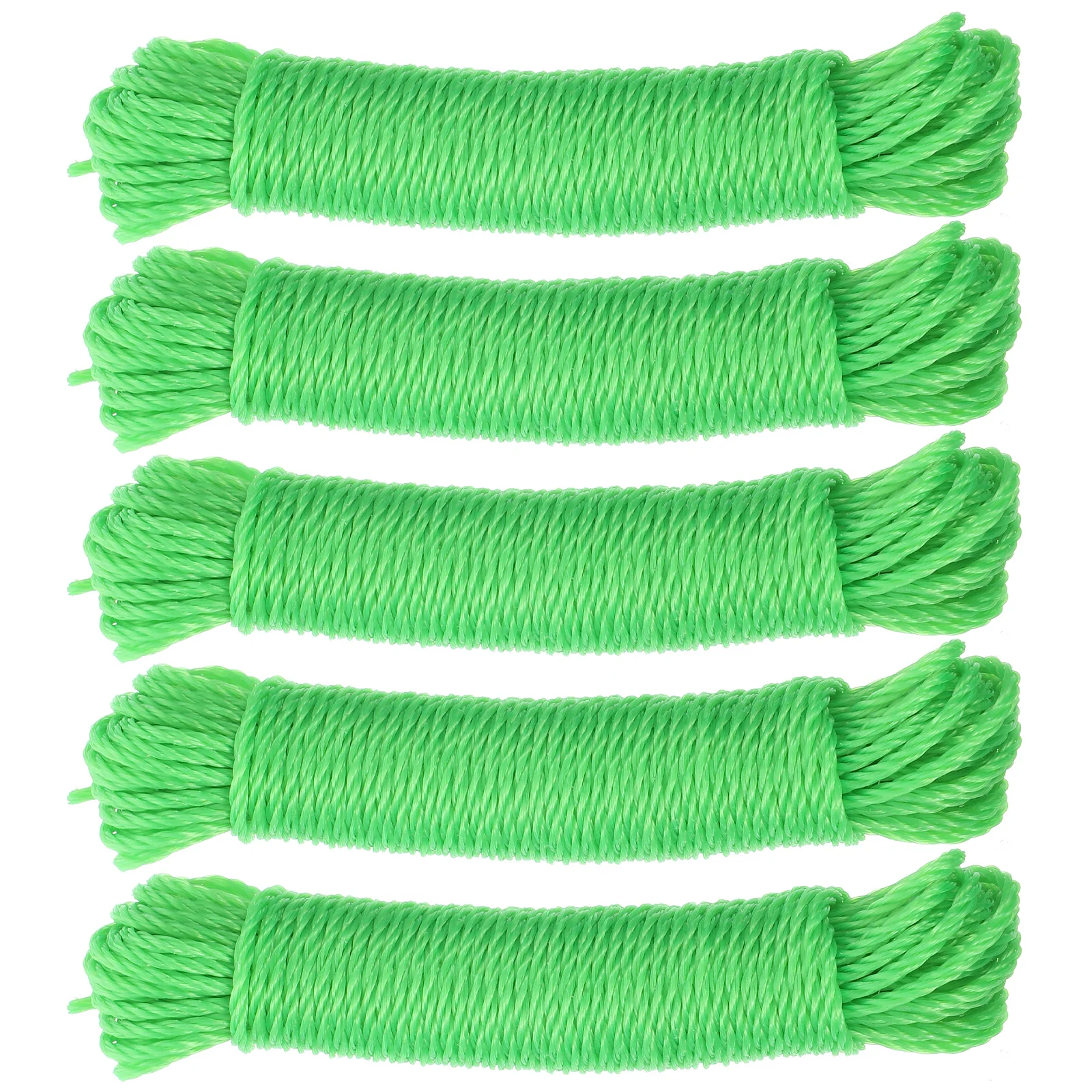

5pcs Nylon Clothesline Rope Windproof Sturdy Outdoor Skid-Proof Home Travel Clothesline For Use
