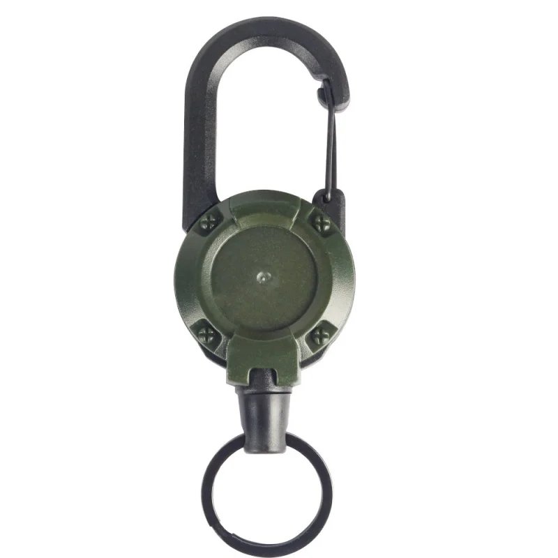 Einziehbarer Schlüsselanhänger für den Außenbereich, robuster Karabiner, Ausweishalter, einziehbarer Ausweis, Clip-Rolle, Schlüsselanhänger für Camping, Angeln – Detail 10