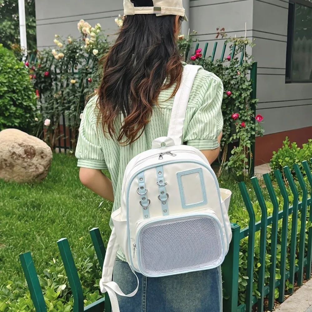 

Sweet Transparent Transparent Rucksack PU Lolita Ita Bag Y2K DIY Display Shoulder Bag Girl