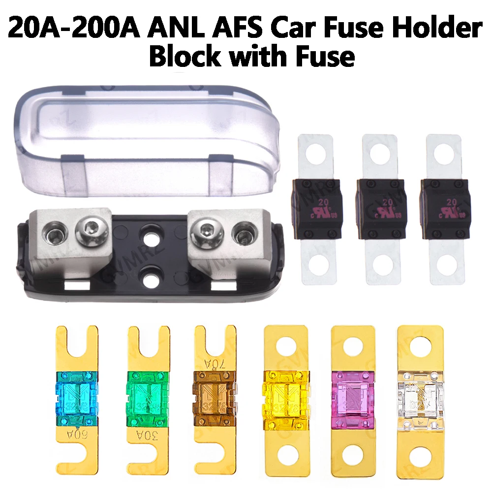 1Set 20A 30A 40A Car Audio Auto Mini ANL AFS Car Fuse Holder Block with Fuse MINI ANL 32V Good Quality  50A 60A 80A