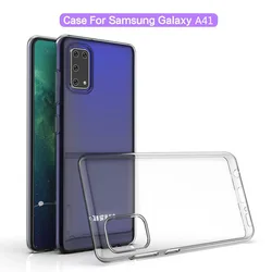 Clear Case for Samsung Galaxy A41 Transparent Soft silicone TPU Phone Case For Samsung A41 Cover A 41 Clear Case