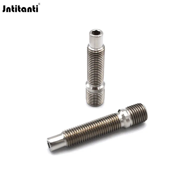 Jntitanti factory high quality 10.9 grade  Gr.5 titanium wheel stud M14X1.25 convert to M12*1.5*78 for BMW MINI etc