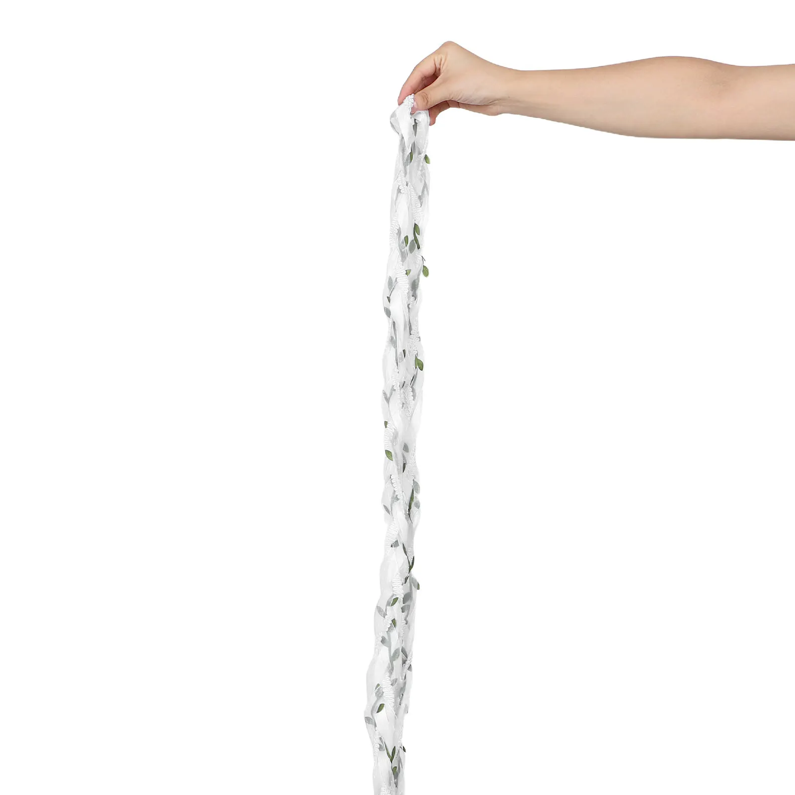 Cordon de mariage avec pendentifs 190 cm, guirlande de verdure artificielle, éléments en bois, pour cérémonie d'union rustique bohème