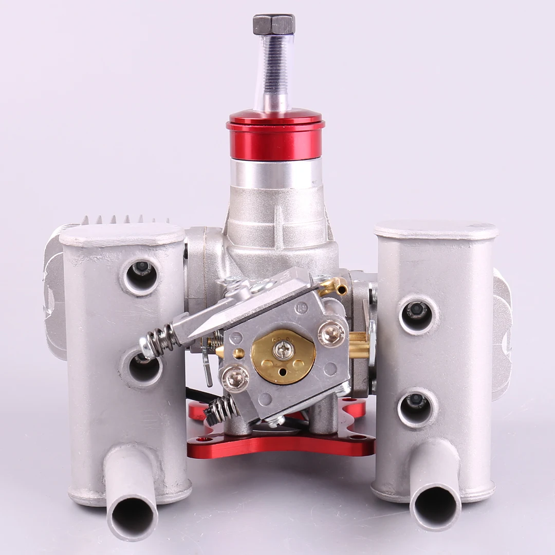 NEW VVRC RCGF 21CCT V2 21cc Dual Cylinder Petrol Engine with Exhaust Pipe for For RC Airplane Fixed Wing Model