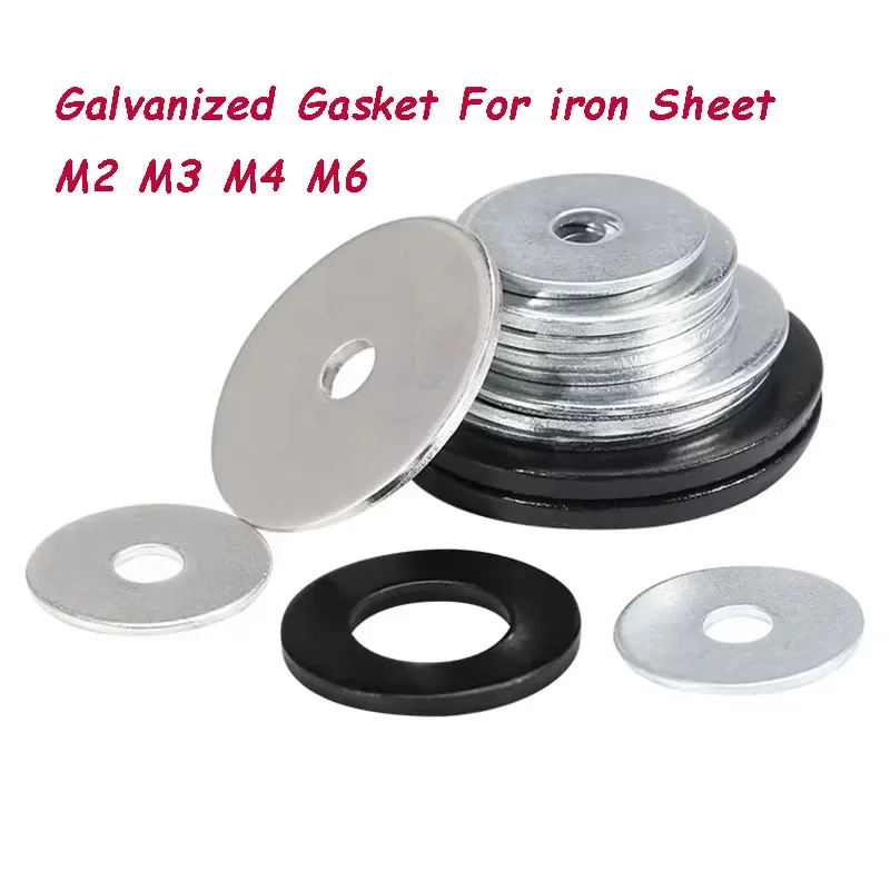 

M3 M4 M5 M6 0.5mm 0.8mm 1.0mm galvanize Flat Washer Ultra thin gasket High precision Adjusting gasket 50/150/200Pcs
