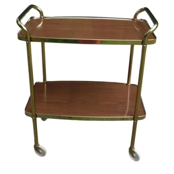 

Декоративная бамбуковая тележка для подачи еды, высококачественная, для роскошных отелей и ресторанов, с колесами, для закусок