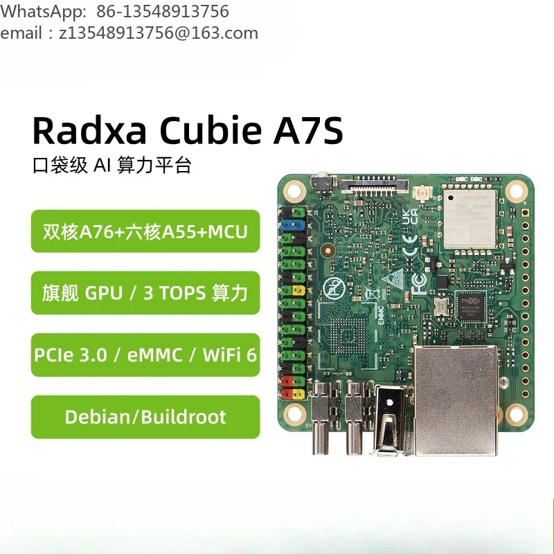 Mini Single Board Computer, Allwinner A733 Octa-core CPU, 3TOPS NPU, Onboard WiFi6, Compact Embedded Development Board