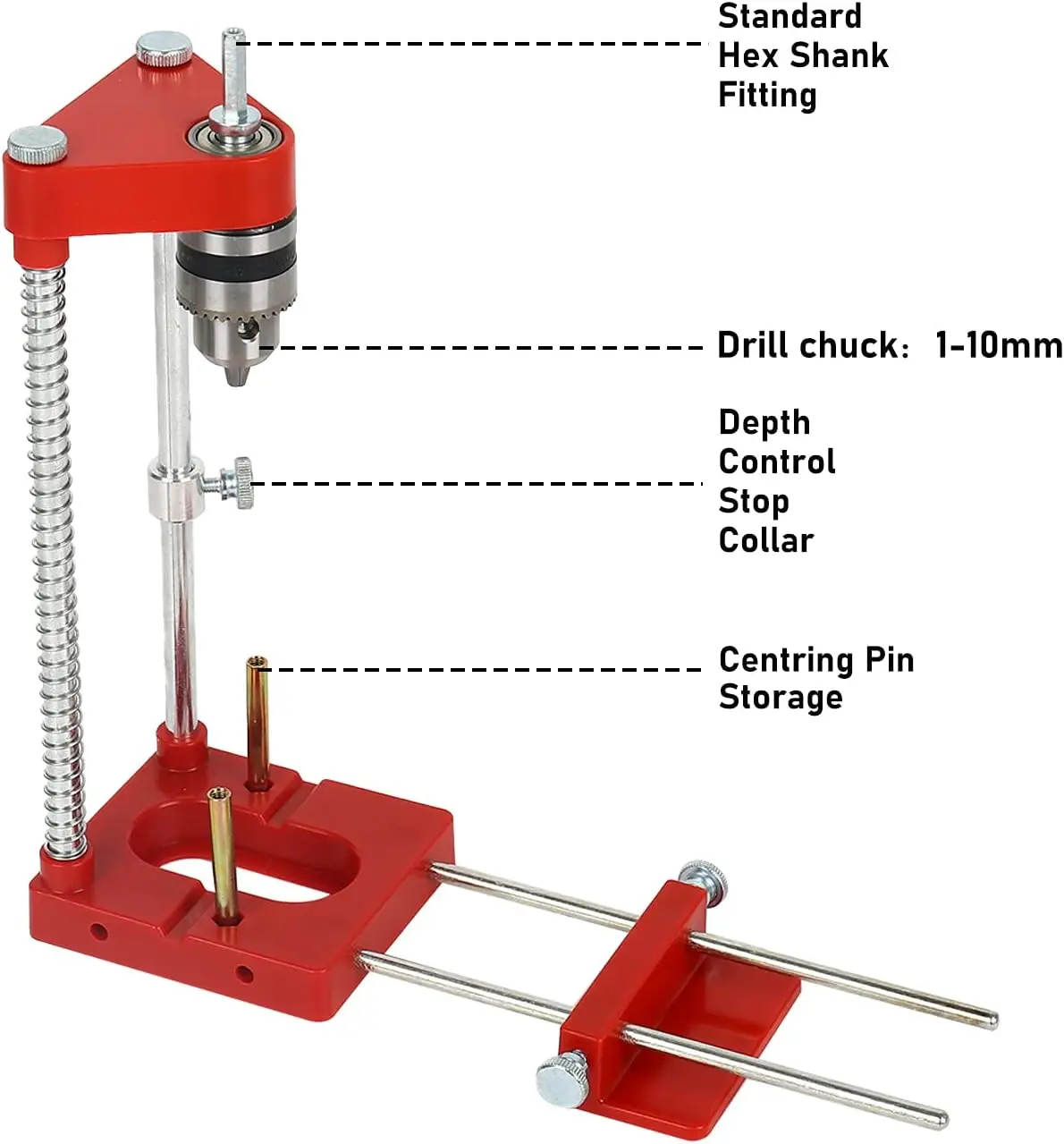 1PCS Woodworking Drill Locator With Scale Precise Positioner Drill Punch Locator Holder Guide DIY Home Tool