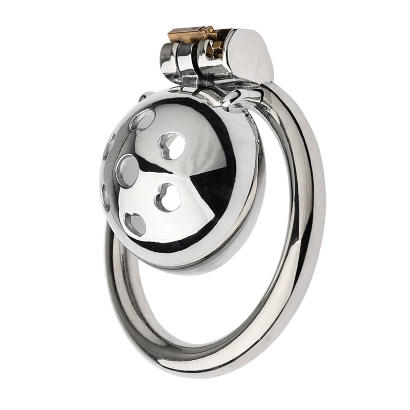 Stainless Steel Male Chastity Cage Metal Chastity Lock Safety Restraint Device for Men