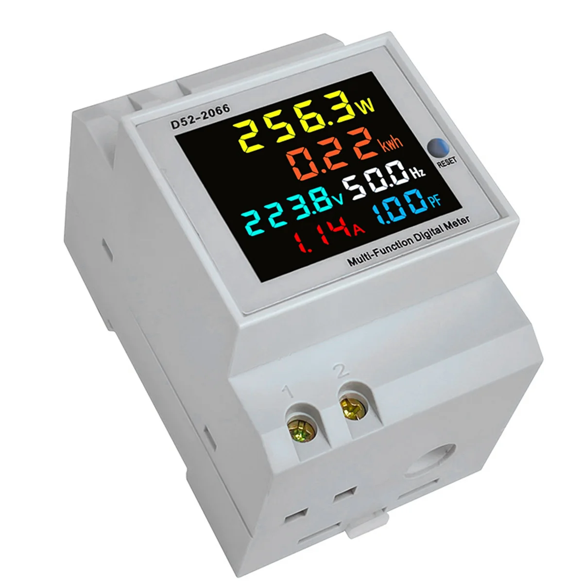 Din Rail AC Monitor 6IN1 250-450V 100A Voltage Current Power Factor Active KWH Electric Energy Frequency Meter VOLT AMP