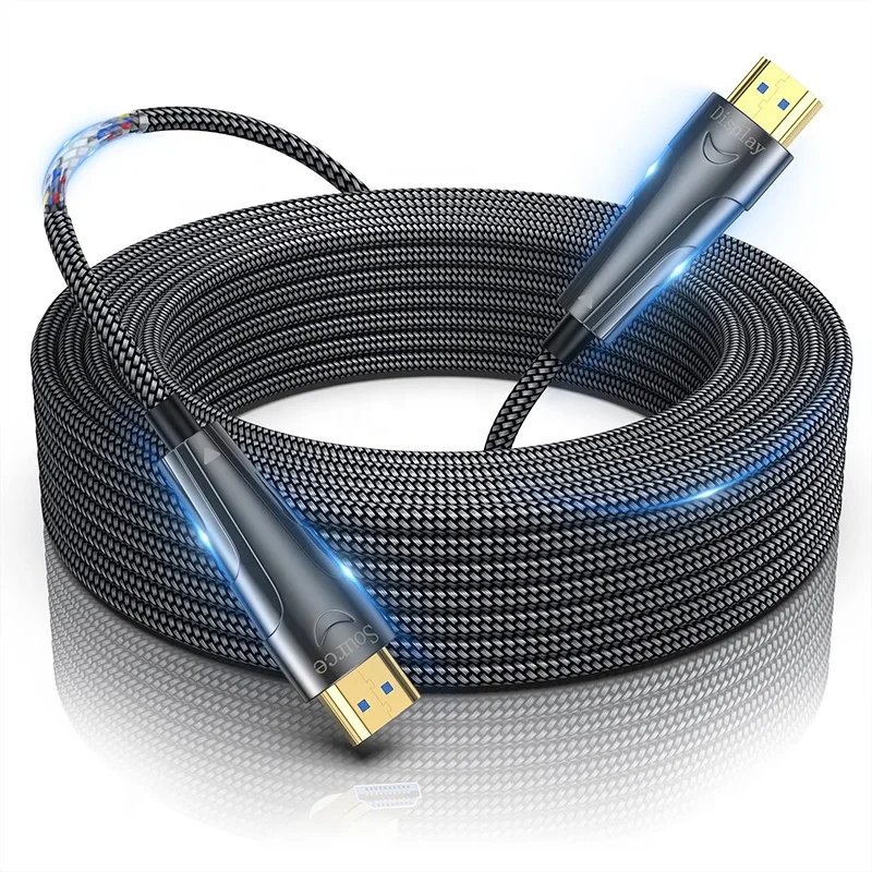 1080P 4K kabel męski do męskiego 2.0 HDMI kabel optyczny światłowodowy 1M 2M 3M 5M 10M 15M 20M 30M 50M 100M kabel wideo HDMI