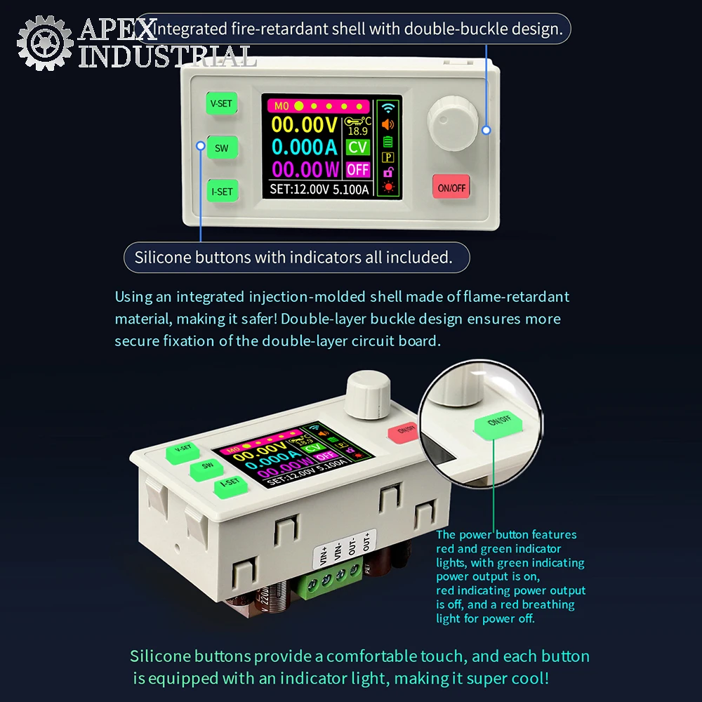 

XY6509S 9A 585W DC Buck Converter Adjustable Regulated Laboratory Power Supply Constant Voltage Current MPPT Charge Module