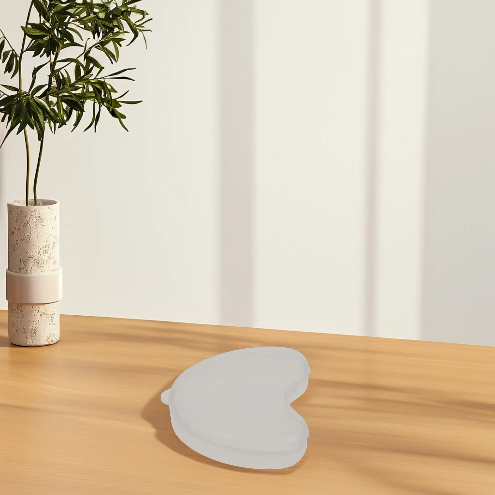 صندوق تخزين طقم الأسنان شفاف صغير على شكل قلب حافظة حماية الأسنان للأسنان الكاذبة التجنيب المحمولة صندوق أسنان السفر البلاستيك #2