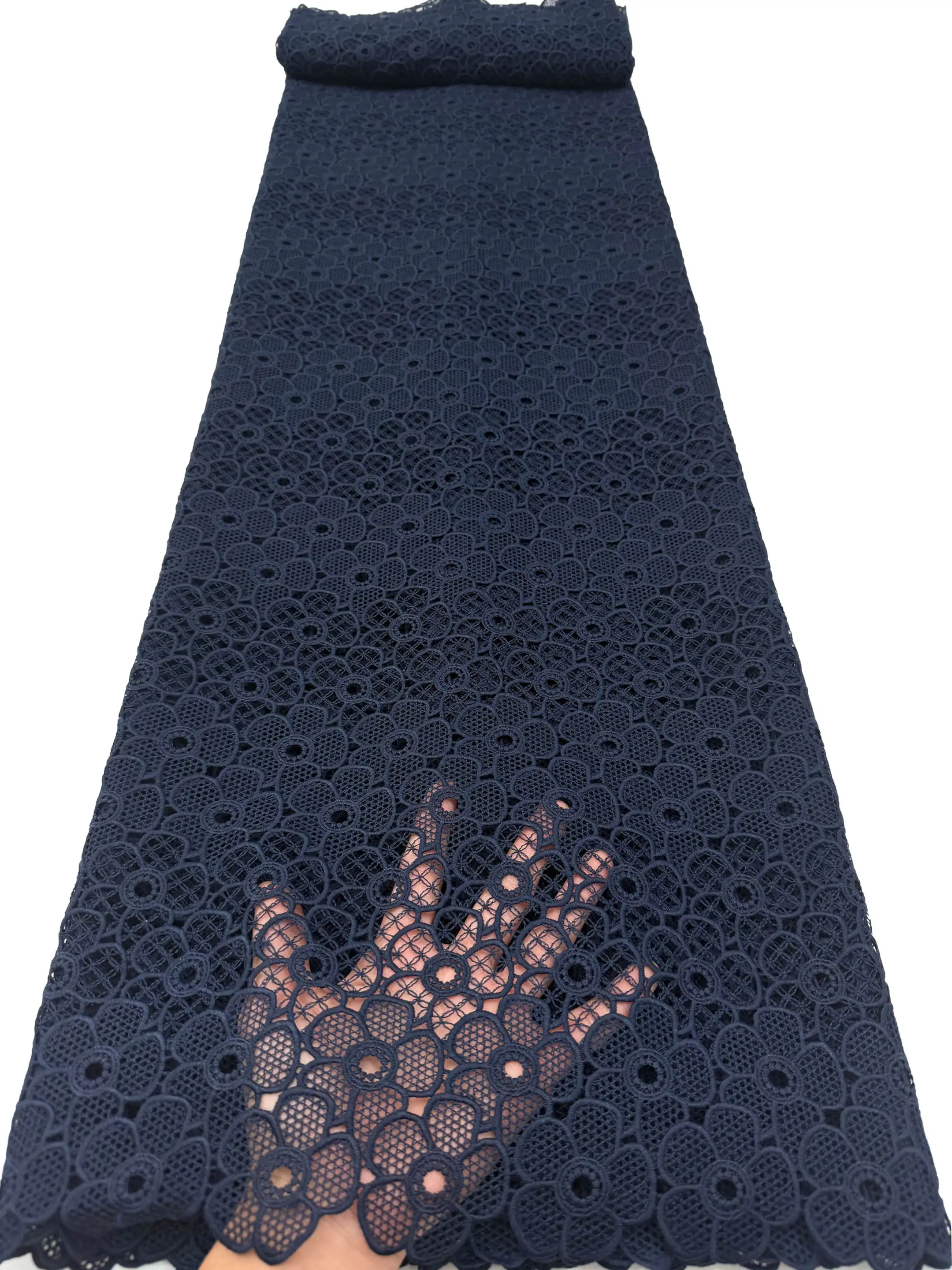 2026 New African Guipure Cord Lace High Quality Multicolor Water Soluble Knitted Mesh Lace Fabric For Wedding Party Dress Sewing