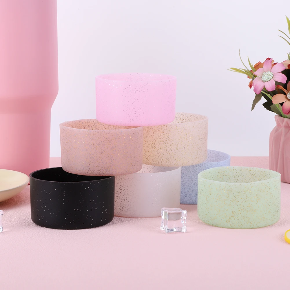 زجاجة ماء التمهيد أسفل غطاء للأكمام العالمي 7.5 سنتيمتر الغذاء الصف سيليكون واقية كم ل قاعدة كأس ستانلي 40 أوقية/30 أوقية