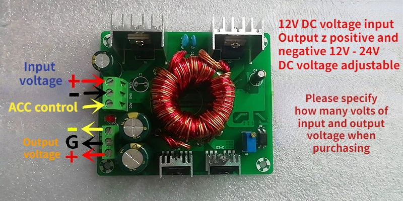 Single DC Dc12v Turn Positive and Negative 12V15V18V Subwoofer Modified Car Audio Amplifier Dual Power Board