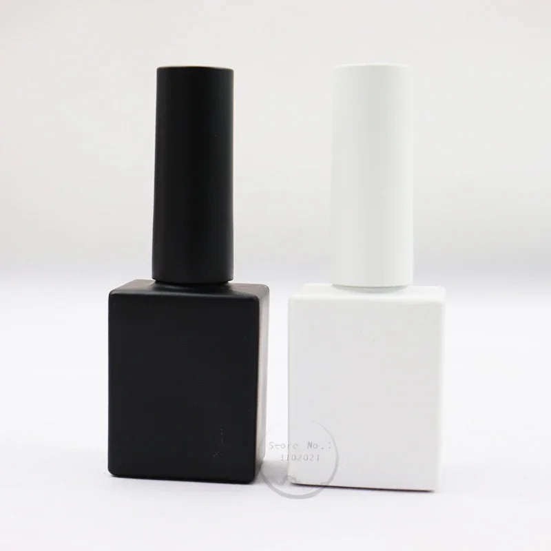 

10pcs 12ml Empty Nail Polish Glass Bottle Cosmetic Container With Lid Brush Beauty Tools Accessories