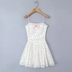 2024 new summer flower dress high quality mini dress for women