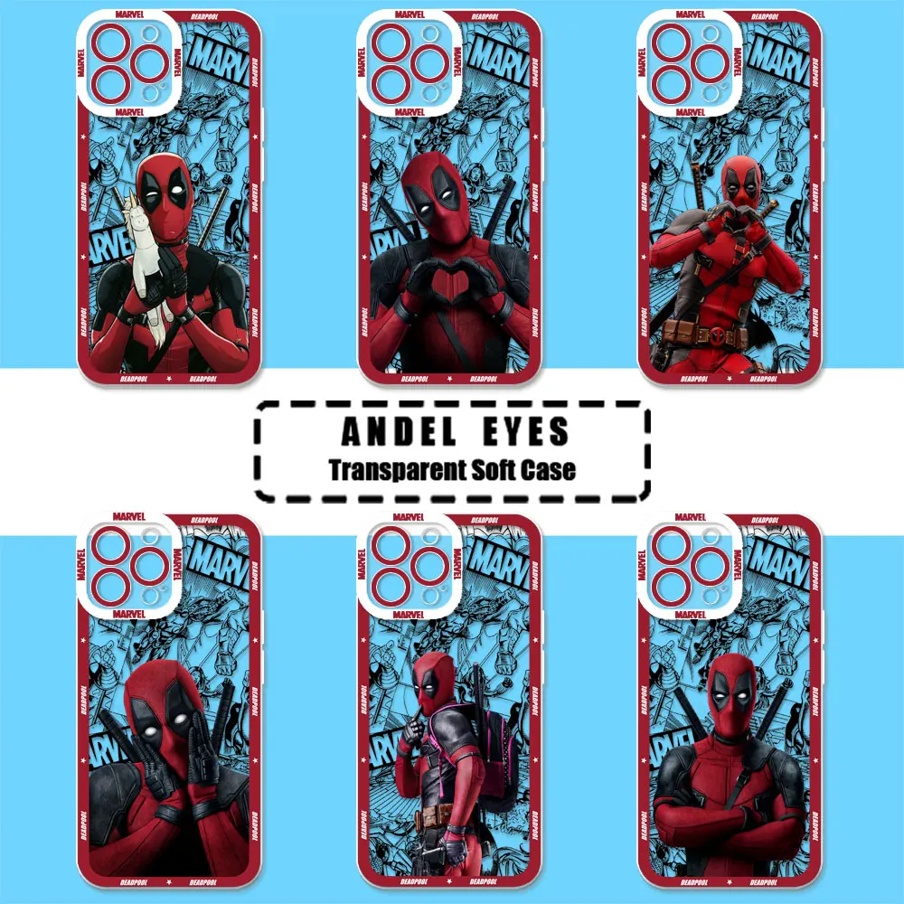 

Marvel Funny Deadpool Phone Case For Motorola MOTO G73 G72 G71 G60S G53 G52 G32 G30 G22 G9 Edge 40 Pro Plus 5G Transparent Cover