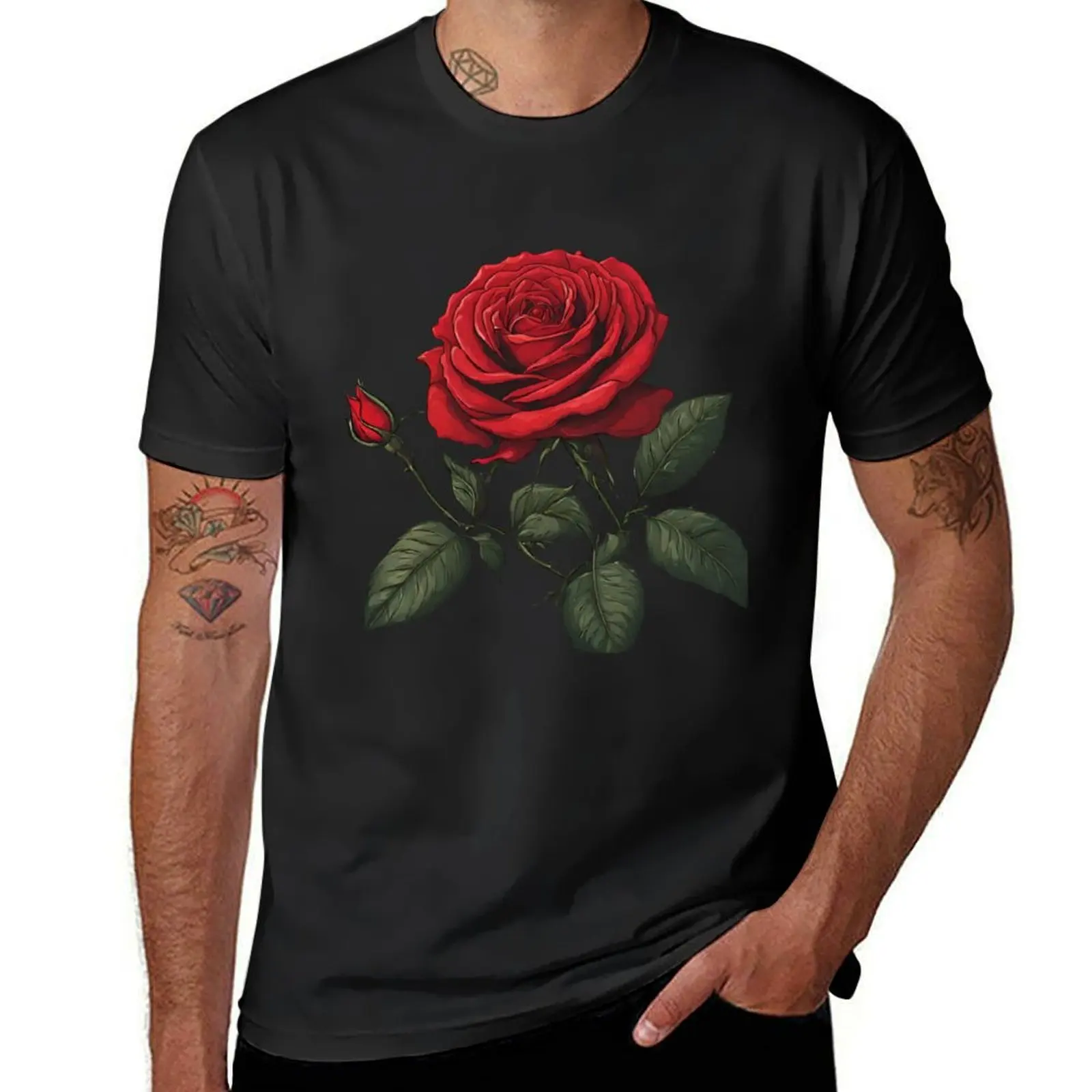 

roses T-Shirt funny meme t-shirts designer shirts oversized mens t shirt graphic